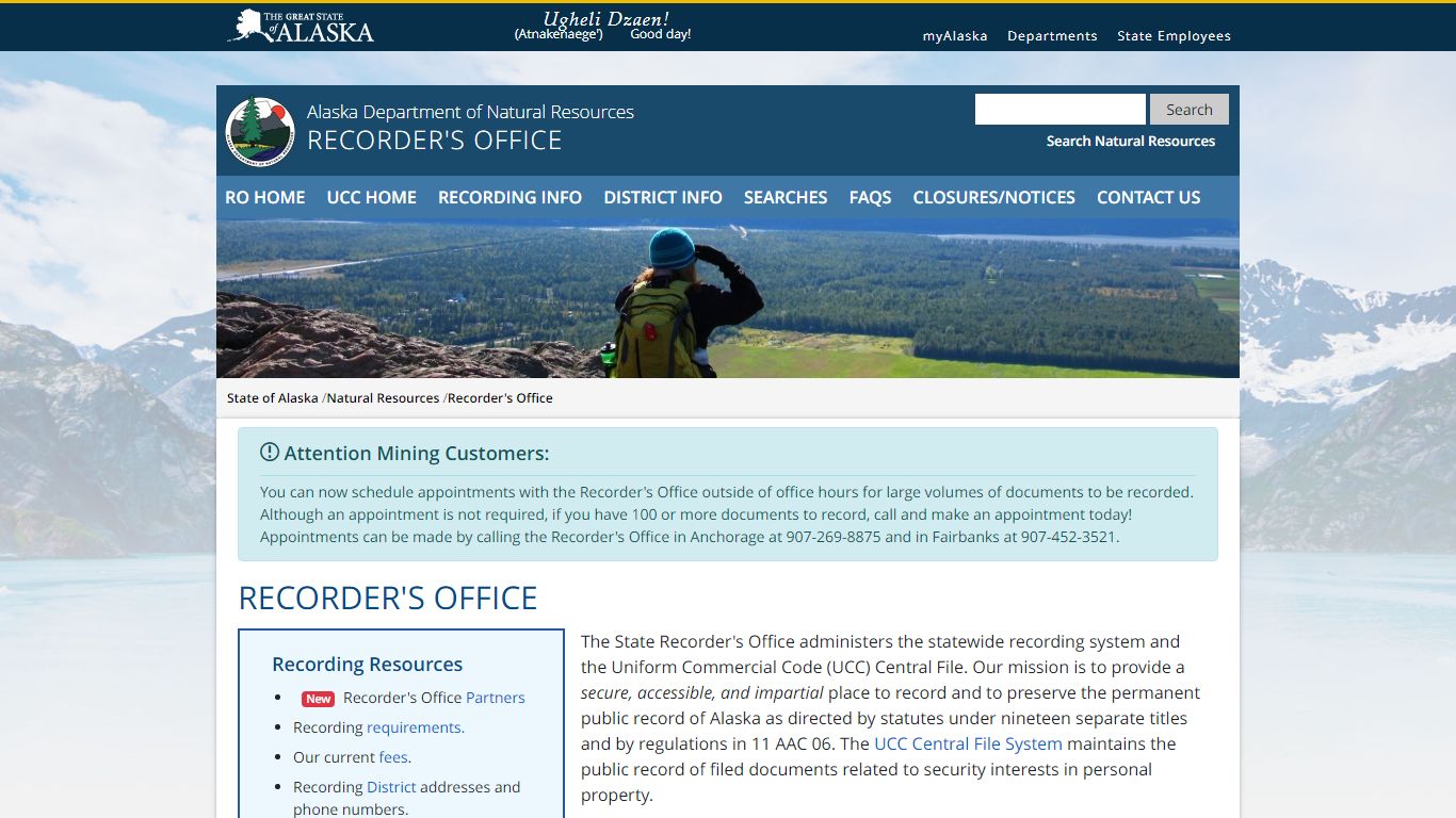 DNR Recorder's Office - Alaska